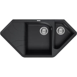 Elleci Ego Corner Lavello montato su piano Angolo Granitek