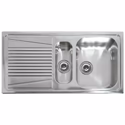Elleci River 475, Acciaio inox, Acciaio inox, 2 ciotole, 340 x 410 mm, 19 cm, 140 x 335 mm