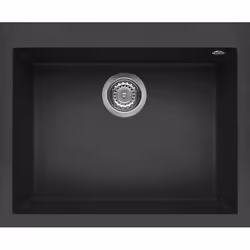 Elleci Quadra 110, Lavello montato su piano, Rettangolare, Metaltek, Nero, 1 ciotole, Rettangolare