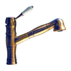Iperbriko - Miscelatore Cordoba colore ottone antico e ceramica