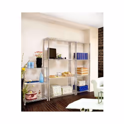 Serena Group Scaffale in filo di acciaio 4 ripiani, colore Silver - Vista aggiuntiva 3