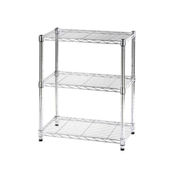 Archimede scaffale metallico libreria light cromata 3 ripiani cm 36 x 61 x h. 75cucina bagno garage cabina armadio