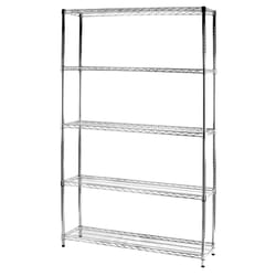 Serena Group Scaffale Acciaio Cromato - 5 Ripiani - 35x120x200 cm