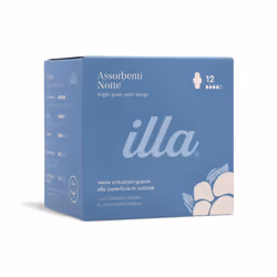 Illa care assorbenti ad uso notturno con estratti di Aloe e Malva contro le irritazioni da contatto