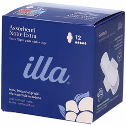 Illa® Care Assorbenti Notte Extra con Ali 12 pz