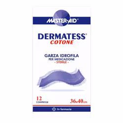 Master Aid Dermatess è una garza idrofila per medicazioni