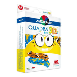 Maste-Aid Quadra 3D Boys Cerotto 20 Pezzi Assortiti