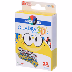 Maste-Aid Quadra 3D Boys Cerotto 20 Pezzi Assortiti