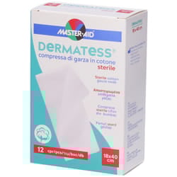 Dermatess Garza Sterile in Cotone per Ferite Misura 18x40 cm 12 Pezzi