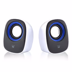 Ewent EW3513, 1-via, 2.0 canali, Cablato, 5 W, 100 - 20000 Hz, Nero, Blu, Bianco