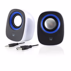 Ewent EW3513 altoparlante 1-via Nero, Blu, Bianco Cablato 5 W