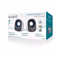 Ewent EW3513 altoparlante 1-via Nero, Blu, Bianco Cablato 5 W - Vista aggiuntiva 4