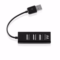 Ewent EW1123, USB 2.0, USB 2.0, 480 Mbit/s, Nero, 0,12 m, 65 mm