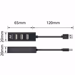Ewent EW1123 hub di interfaccia USB 2.0 480 Mbit/s Nero - Vista aggiuntiva 6