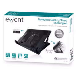 Ewent EW1258 base di raffreddamento per laptop 43,2 cm (17") 1000 Giri/min Nero