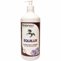 EQUILUX gel rinforzante e ristrutturante per coda e criniera 1 l Marca: Union B.I.O. Formato: flacone da 1000ml Gel rinforzan ...