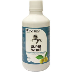 NSC - super white Shampoo delicato naturale ad azione sbiancante e ravvivante, ricco di estratti vegetali sinergici per cavalli 500 ml