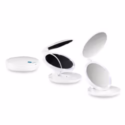 Macom Doppio specchio da borsetta luce led 7x e naturale per trucco Bianco - Vista aggiuntiva 4