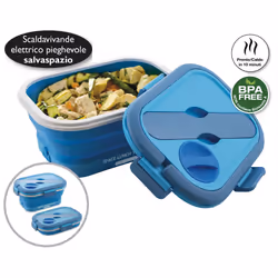 Macom Space Lunch To Go Scaldavivande in silicone pieghevole SalvaSpazio 0