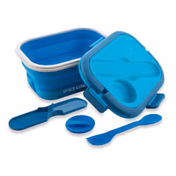 Macom Space Lunch To Go Scaldavivande in silicone pieghevole SalvaSpazio 0,8 L Blu, Bianco Adulto 35 W - Vista aggiuntiva 4
