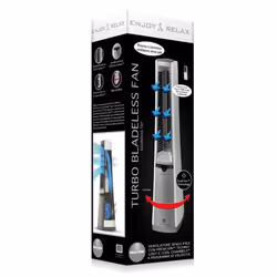 Macom Ventilatore oscillante senza pale, Silenzioso Telecomando incluso Argento - Vista aggiuntiva 4