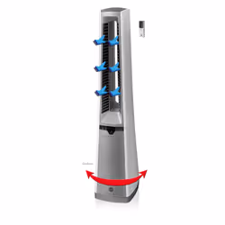 Macom Ventilatore oscillante senza pale, Silenzioso Telecomando incluso Argento - Vista aggiuntiva 5