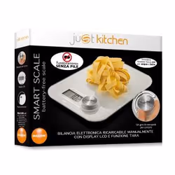 Macom Bilancia da cucina elettronica con funzionamento senza batterie Bianco Superficie piana Rettangolo - Vista aggiuntiva 5
