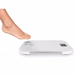 Macom Smart Body Scale Bilancia pesapersone elettronica con funzionamento senza batterie Quadrato Bianco - Vista aggiuntiva 5