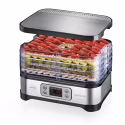 Macom Superdry Nero, Essiccatore in acciaio spazzolato, schermo lcd con temperatura regolabile e timer 450 W - Vista aggiuntiva 4
