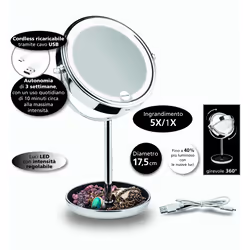 Macom Enjoy & Relax 233 specchietto per trucco Libera installazione Rotondo Cromo - Vista aggiuntiva 4