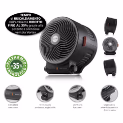Macom Enjoy & Relax Tornado Interno Nero 2000 W Riscaldatore ambiente elettrico con ventilatore - Vista aggiuntiva 7