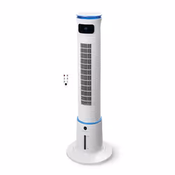 Macom Enjoy & Relax Breeze Tower Plus, Raffrescatore evaporativo, Blu, Bianco, Touch, 5 L, 342 m³/h, 12,2 m/s