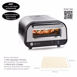 Macom 884 macchina e forno per pizza 1 pizza(e) 1700 W Nero, Acciaio inox - Vista aggiuntiva 8