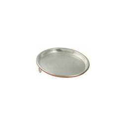 Teglia Rame Stagnato Vigor Pesante Tonda Bordo cm. 3 Ø cm. 36