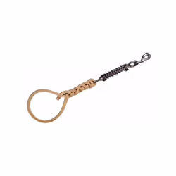 Cuoio doppia treccia Moschettone redini acciaio nichelato Catena ed ammortizzatore a molla Colori assortiti: naturale, nero, ...