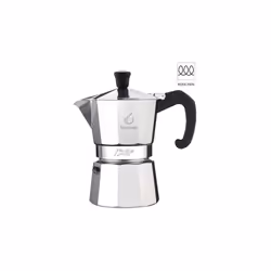 MOKA PRESTIGE INDUZIONE La prima caffettiera adatta ai piani cottura a induzione costruita interamente in alluminio. Manico a ...