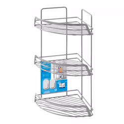 Mensola Angolare tre Ripiani; Dimensione Mensola: 53 x 22 cm ca; Utile porta accessori da riporre nella Doccia; Comoda per il ...