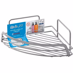 Mensola Angolare un Ripiano; Linea Linda; Dimensioni Mensola: 22 x 22 cm ca; Utile porta accessori da riporre nella Doccia; C ...