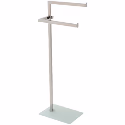 PIANTANA PORTA ASCIUGAMANI BAGNO DOPPIA FERIDRAS Dimensioni: L.22 x l.28 x H.86,5 cm. Colore: Cromo/Bianca La piantana portas ...