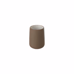 Porta spazzolino in ceramica, linea Sidney. Di colore Tortora
