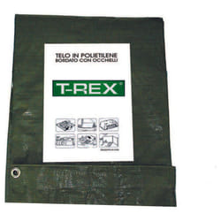 Trex - Telo occhiellato bordato con angoli rinforzati 100 gr. normale - mt.4x7 - gr.100 al mq. - colore verde/blu