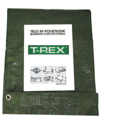 Trex - Telo occhiellato bordato con angoli rinforzati 200 gr. pesante - mt.4x5 - gr.200 al mq. - colore verde/blu