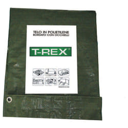 Trex - Telo occhiellato bordato con angoli rinforzati 150 gr. - mt.5x8 - gr.150 al mq. - colore verde/blu