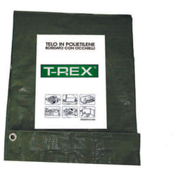 Trex - Telo occhiellato bordato con angoli rinforzati 150 gr. - mt.4x5 - gr.150 al mq. - colore verde/blu