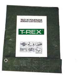 Trex - Telo occhiellato bordato con angoli rinforzati 85 gr. - mt.4x4 - gr.85 al mq. - colore verde/blu