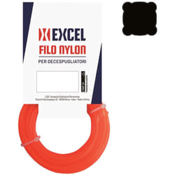 Excel - filo per decespugliatore quadrato mm 2,4 x 50 mt colori misti ferr 249614