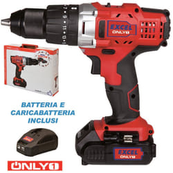 Excel - Trapano a batteria litio 18v 2ah con percussione trb05 only1