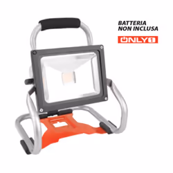 caricabatterie e 1 batteria litio 18v non inclusi - alimentazione 1 batteria litio 18v 2,0/4,0Ah - 30w - 1800 lumen - 3 inten ...