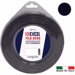 particolarmente resistente - uso professionale - profilo tondo - colore nero - blister saldati
