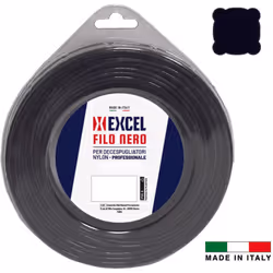 particolarmente resistente - uso professionale - profilo quadro - colore nero - blister saldati